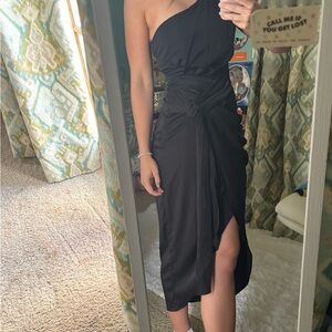 DO+BE Chic Black One-Shoulder Dress NWT
